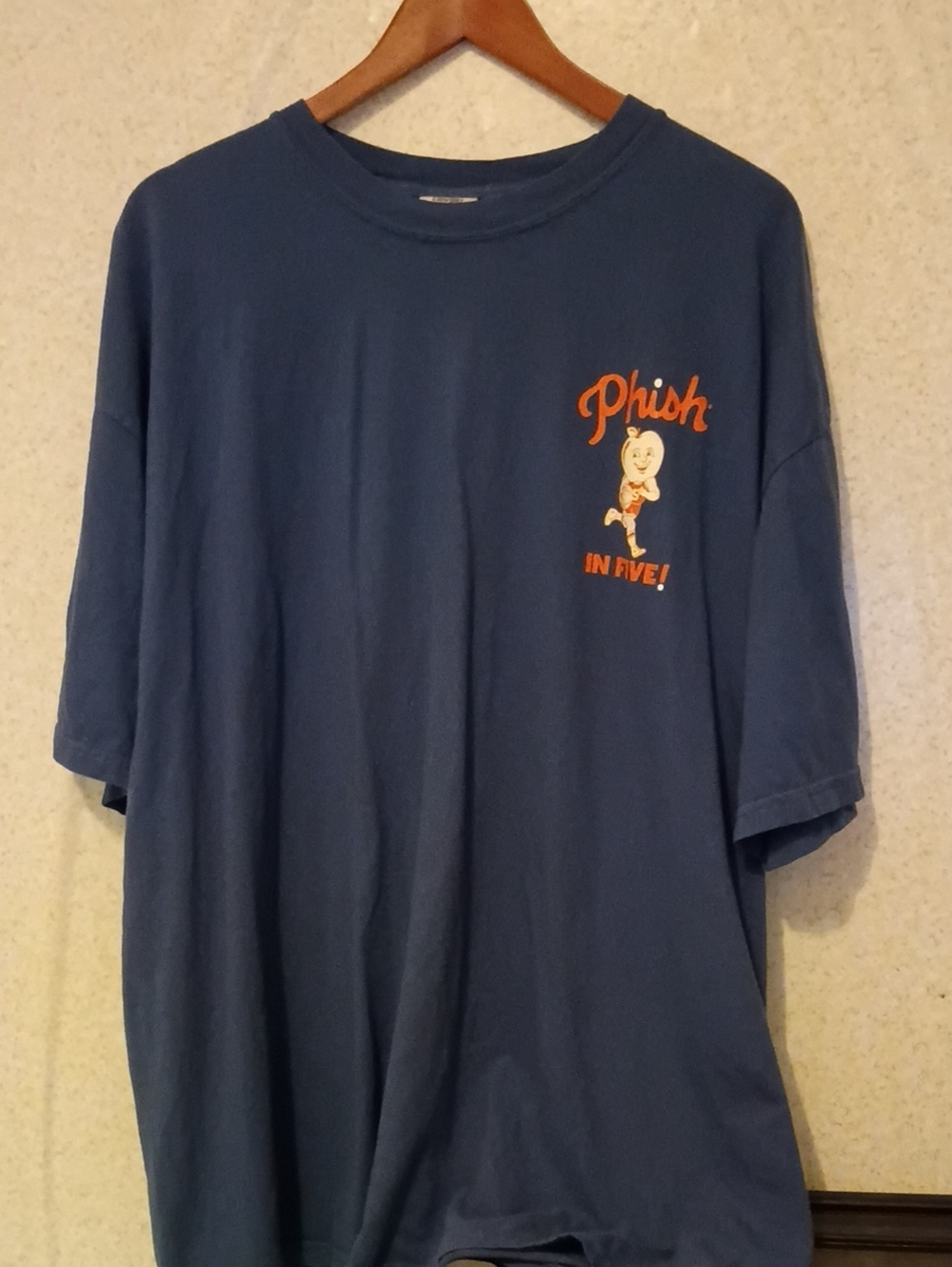 Comfort Colors Navy Short Sleeve Tee with Orange Chest Graphic